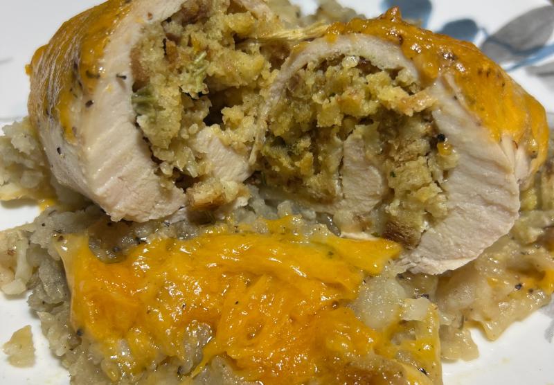 Stuffed Springer Mountain Farms Chicken Breast Casserole